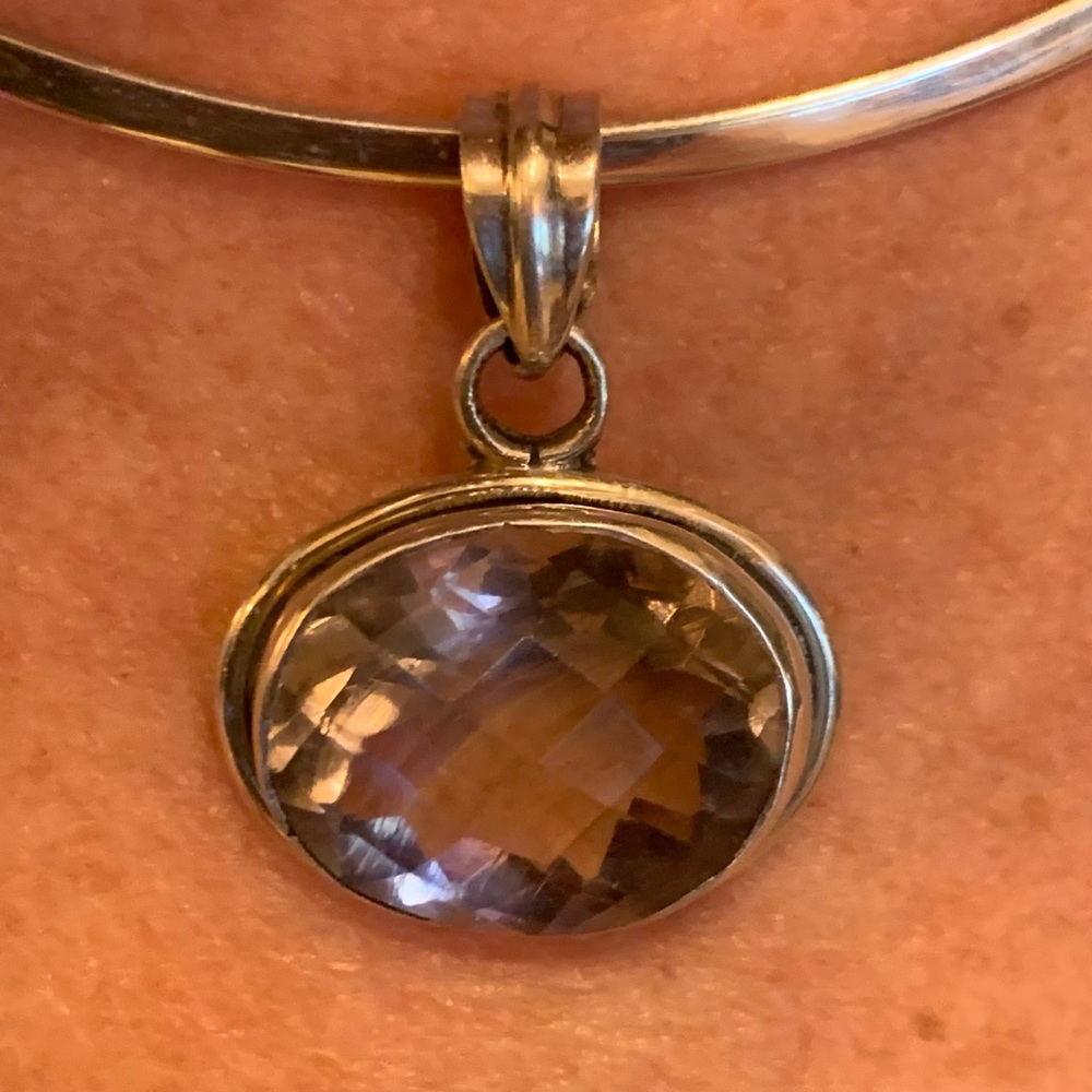 Amethyst and 925 Silver pendant